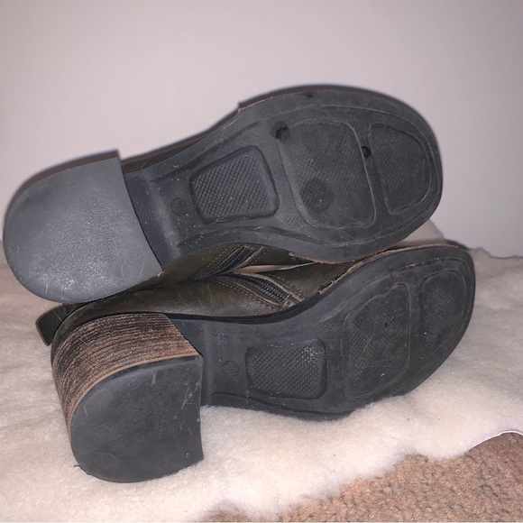 MJUS Green Leather Ankle Heeled Boots Moto 39 - Picture 6 of 10